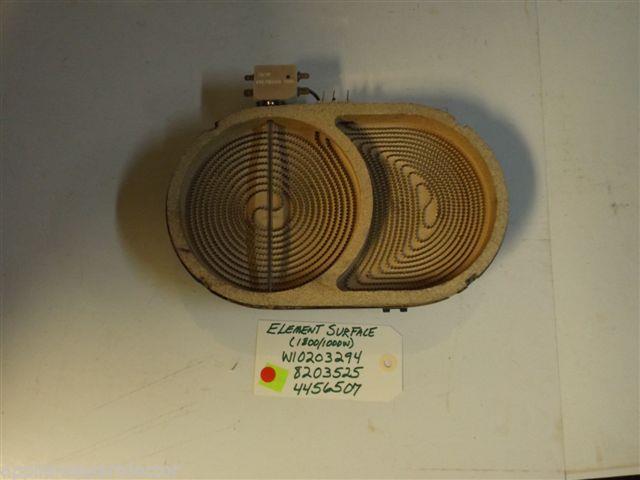 Kitchenaid Stove W10203294 8203525 4456507 Element, Surface (1800/1000w) used Kitchenaid Stove W10203294 8203525 4456507 Element, Surface (1800/1000w) used